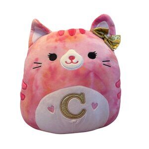 Original Squishmallows Cici The Cat Plush Toy With Bow Pink/Orange Tie-Dye 8"